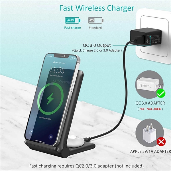 2-1 Foldable Wireless Charger *Fast Charge 20W* - 2-1 Foldable Wireless Charger *Fast Charge 20W* - Image 4 of 4