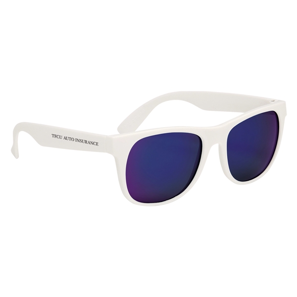 Rubberized Mirrored Sunglasses - Rubberized Mirrored Sunglasses - Image 1 of 17