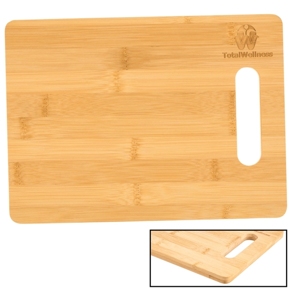 Large Bamboo Cutting Board w/ Handle - Large Bamboo Cutting Board w/ Handle - Image 0 of 2