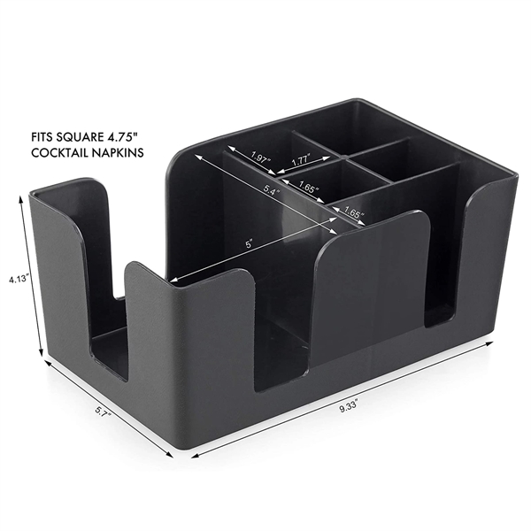 Plastic Bar Caddy Organizer - Plastic Bar Caddy Organizer - Image 1 of 4