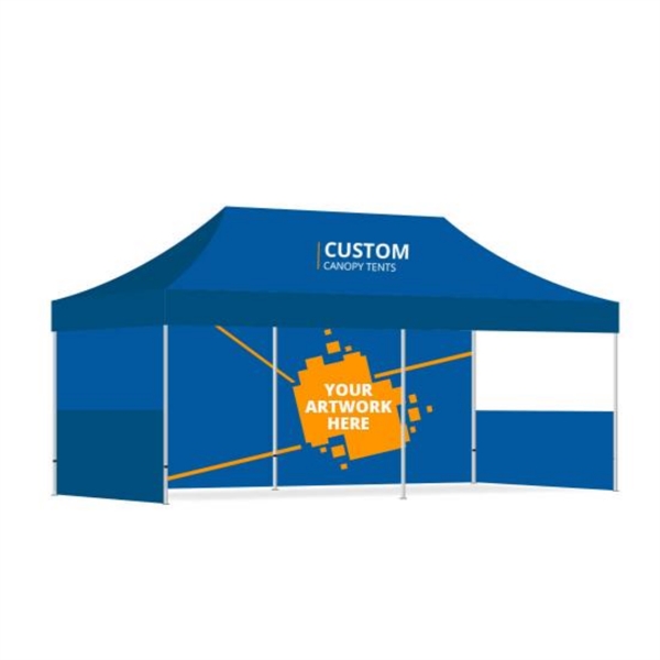 20Ft Aluminum Canopy Tent-topper, back wall, side Half walls - 20Ft Aluminum Canopy Tent-topper, back wall, side Half walls - Image 0 of 1