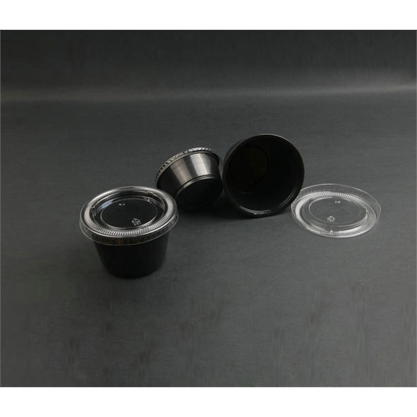 1 oz/2 oz/3.25 oz/4 oz/5 OZ Plastic Clear/black Portion Cup - 1 oz/2 oz/3.25 oz/4 oz/5 OZ Plastic Clear/black Portion Cup - Image 3 of 4