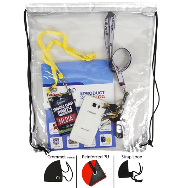 Clear Backpack - See Through Drawstring Bag - Clear Backpack - See Through Drawstring Bag - Image 15 of 16