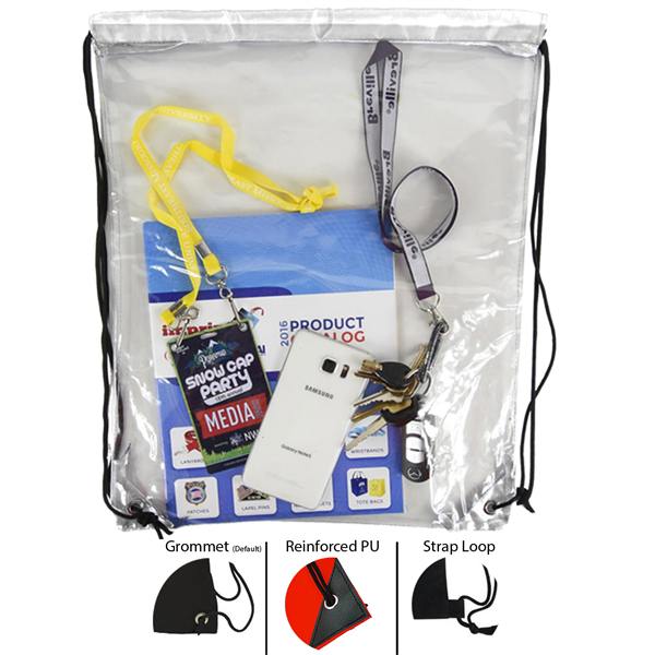 Clear Backpack - See Through Drawstring Bag - Clear Backpack - See Through Drawstring Bag - Image 0 of 16