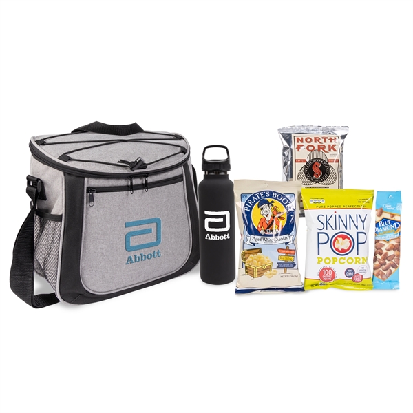 Custom Deluxe Cooler Bag Kit w/Insulated Bottle & Snacks