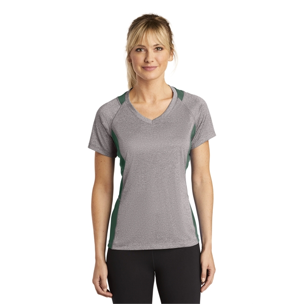 Sport-Tek Women's Heather Colorblock Contender V-Neck Tee. - Sport-Tek Women's Heather Colorblock Contender V-Neck Tee. - Image 61 of 61