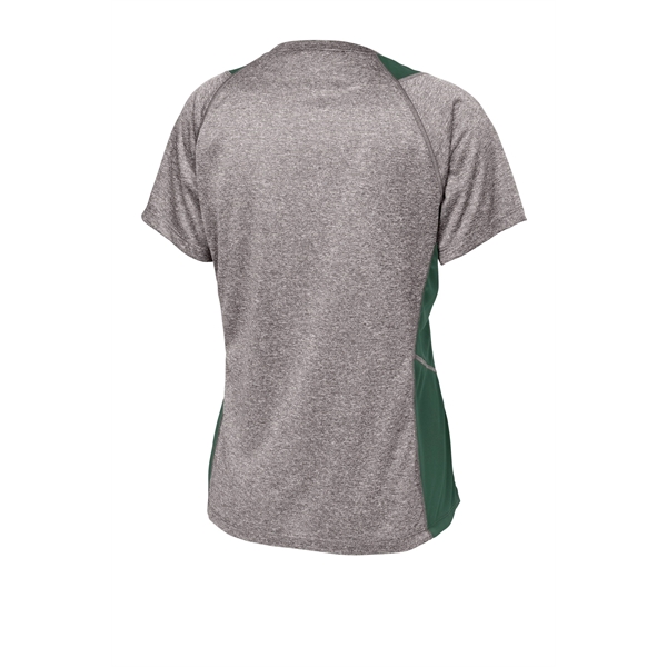 Sport-Tek Women's Heather Colorblock Contender V-Neck Tee. - Sport-Tek Women's Heather Colorblock Contender V-Neck Tee. - Image 15 of 61