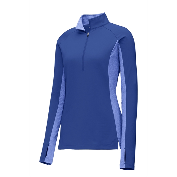 Sport-Tek Women's Sport-Wick Stretch Contrast 1/4-Zip Pul... - Sport-Tek Women's Sport-Wick Stretch Contrast 1/4-Zip Pul... - Image 19 of 25