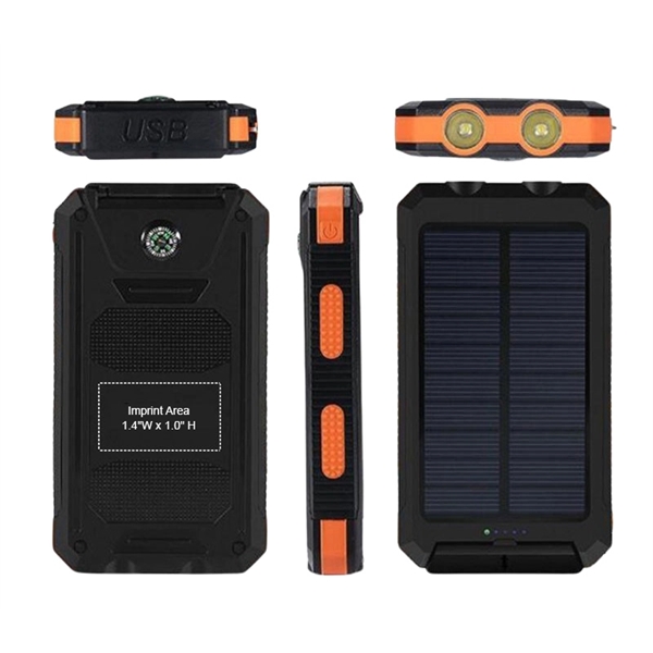 Solar Power Bank with LED-10000 mAh - Solar Power Bank with LED-10000 mAh - Image 1 of 1