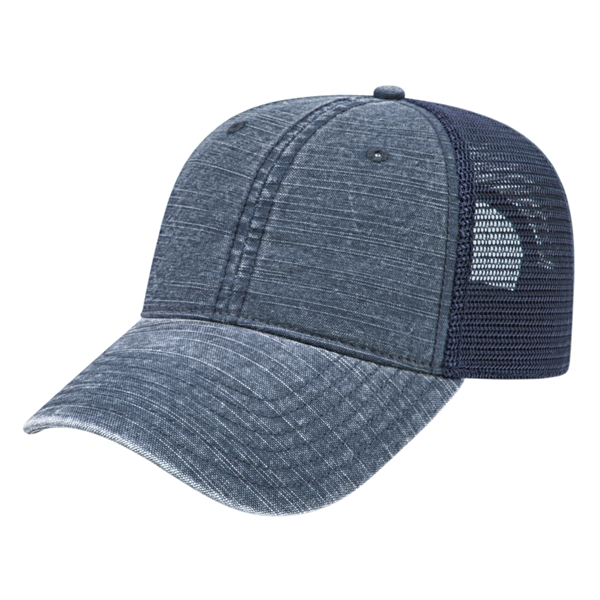 Enzyme Washed Slub Cotton Mesh Back Cap - Enzyme Washed Slub Cotton Mesh Back Cap - Image 1 of 1