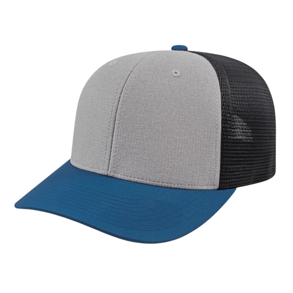 Melange Trucker Mesh Back Cap - Melange Trucker Mesh Back Cap - Image 8 of 8