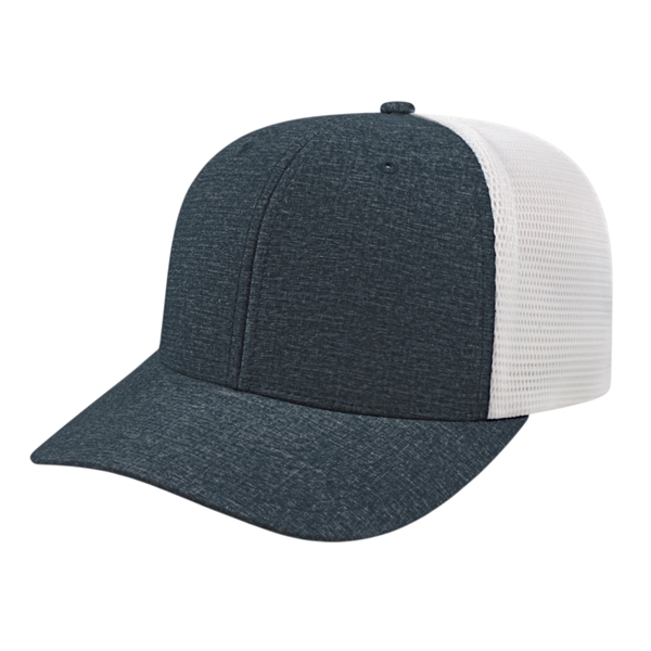 Melange Trucker Mesh Back Cap - Melange Trucker Mesh Back Cap - Image 3 of 8