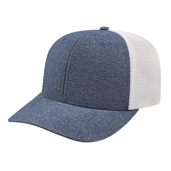 Melange Trucker Mesh Back Cap - Melange Trucker Mesh Back Cap - Image 6 of 8