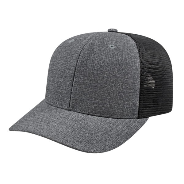 Melange Trucker Mesh Back Cap - Melange Trucker Mesh Back Cap - Image 7 of 8