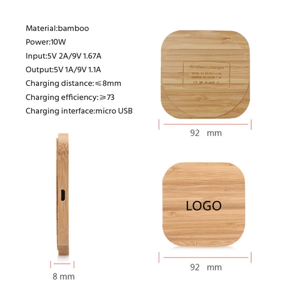 Bamboo Cell Phone Wireless Charger - Bamboo Cell Phone Wireless Charger - Image 1 of 4