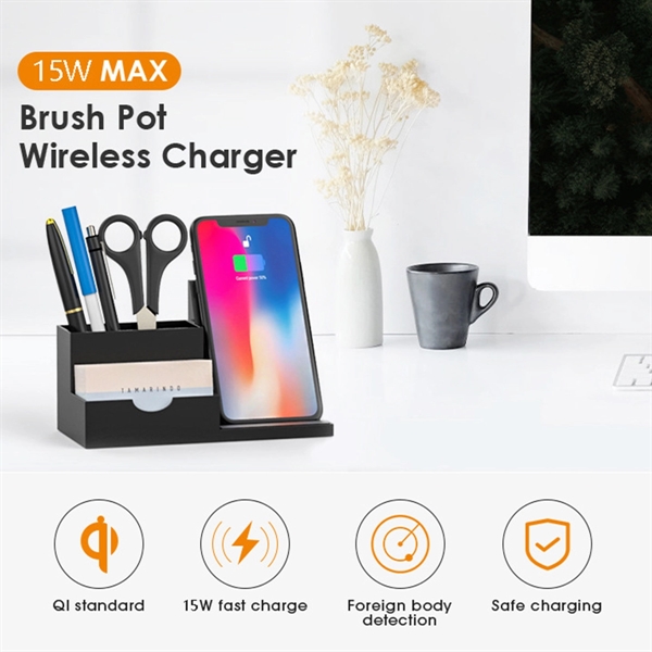 Wireless Charger with Desk Organizer - Wireless Charger with Desk Organizer - Image 1 of 5