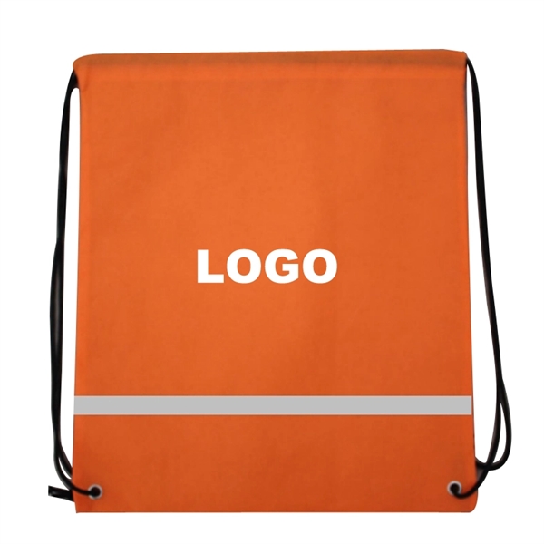 Drawstring Backpack with Reflective Strip - Drawstring Backpack with Reflective Strip - Image 0 of 0