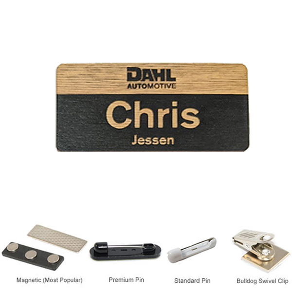 2"x 3" Engraved Wood Name Badge - 2"x 3" Engraved Wood Name Badge - Image 0 of 8