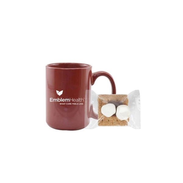 15 oz. Ceramic Mug with Mini S'mores Kit - 15 oz. Ceramic Mug with Mini S'mores Kit - Image 0 of 1