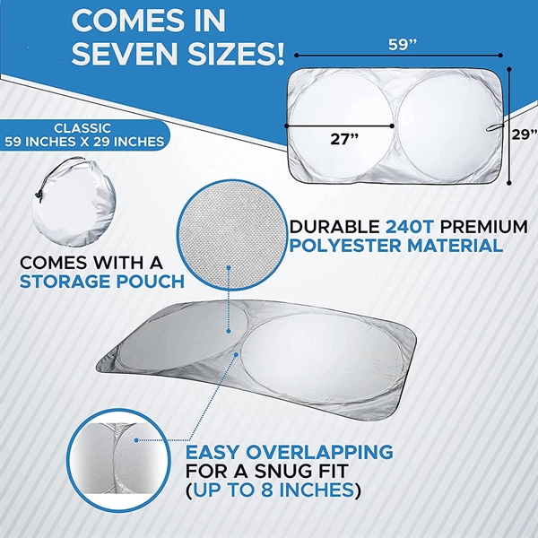 Foldable Car Front Window Sunshade - Foldable Car Front Window Sunshade - Image 1 of 2