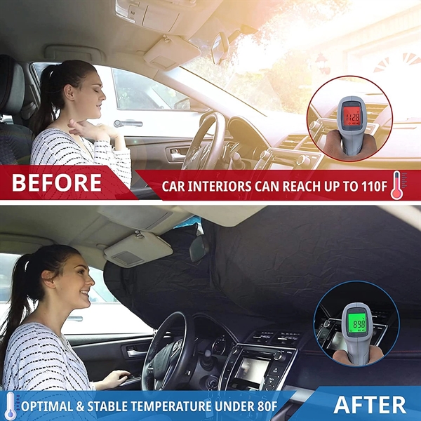 Foldable Car Front Window Sunshade - Foldable Car Front Window Sunshade - Image 2 of 2