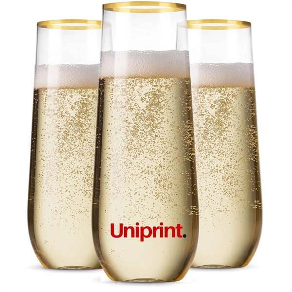 9oz Stemless Plastic Champagne Flutes - 9oz Stemless Plastic Champagne Flutes - Image 0 of 3