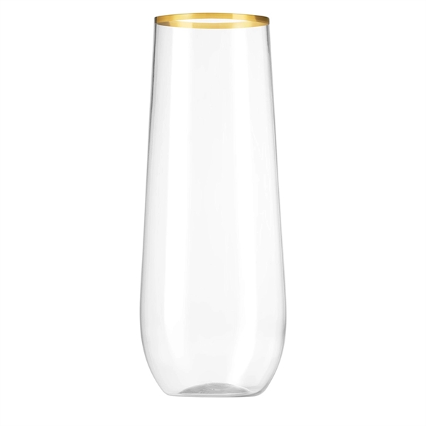 9oz Stemless Plastic Champagne Flutes - 9oz Stemless Plastic Champagne Flutes - Image 1 of 3
