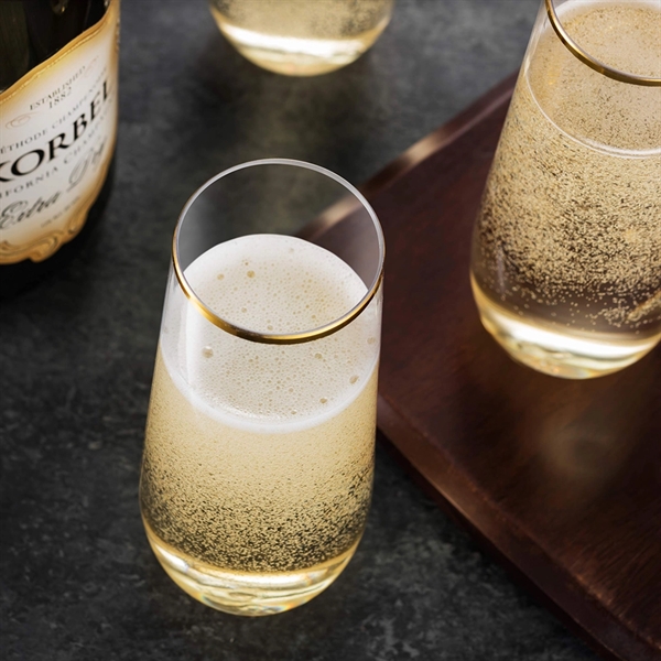 9oz Stemless Plastic Champagne Flutes - 9oz Stemless Plastic Champagne Flutes - Image 3 of 3