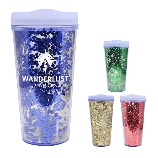17 Oz. Glamour Glitter Tumbler - 17 Oz. Glamour Glitter Tumbler - Image 0 of 8