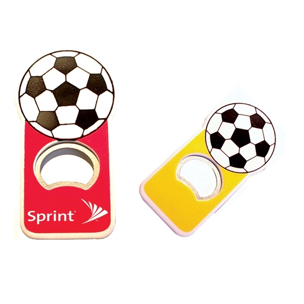 Jumbo size soccer shape magnetic bottle opener - Jumbo size soccer shape magnetic bottle opener - Image 0 of 3