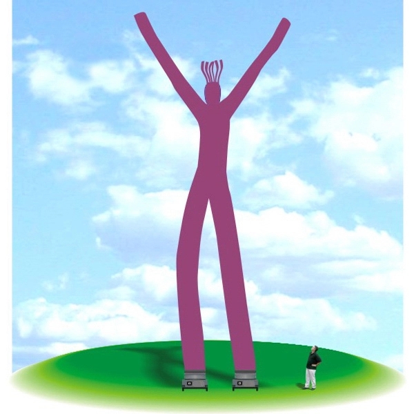 Inflatable 60' tall Fly Guy Tube Air Dancer - Inflatable 60' tall Fly Guy Tube Air Dancer - Image 1 of 13
