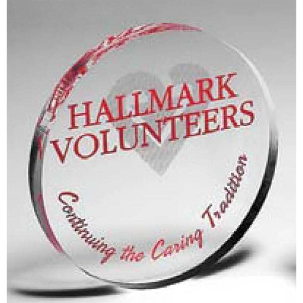 Round clear finely crafted acrylic paperweight - Round clear finely crafted acrylic paperweight - Image 0 of 0
