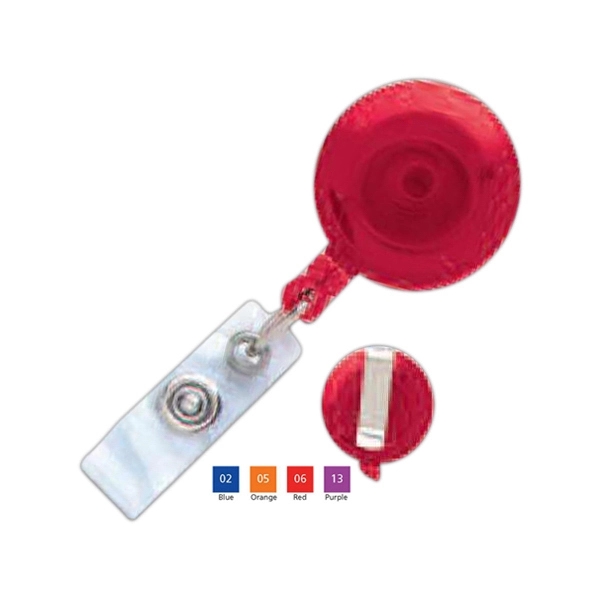 Translucent Plastic Clip-On Badge Reel - Translucent Plastic Clip-On Badge Reel - Image 0 of 7