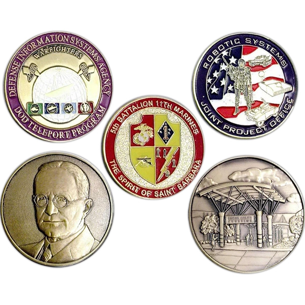 Custom Coin, 1 1/2" Zinc Die Cast with Soft Enamel - Custom Coin, 1 1/2" Zinc Die Cast with Soft Enamel - Image 0 of 0