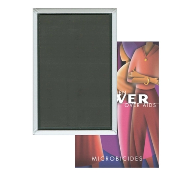 Full Magnet 2  X 3 Rectangular Button - Full Magnet 2  X 3 Rectangular Button - Image 1 of 1