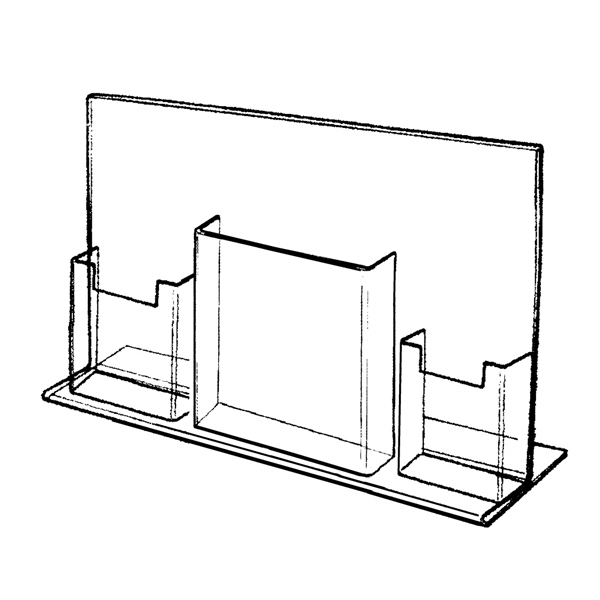 Premier 3 Pocket Magazine & Brochure Holder - Premier 3 Pocket Magazine & Brochure Holder - Image 1 of 1