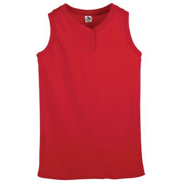Girls Sleeveless Henley