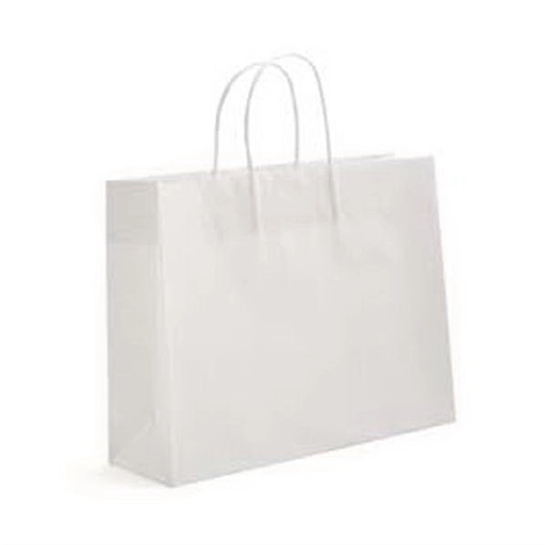 ECO White Kraft Eurostyle Shopping Bag (13" x 4" x 10") - ECO White Kraft Eurostyle Shopping Bag (13" x 4" x 10") - Image 0 of 0