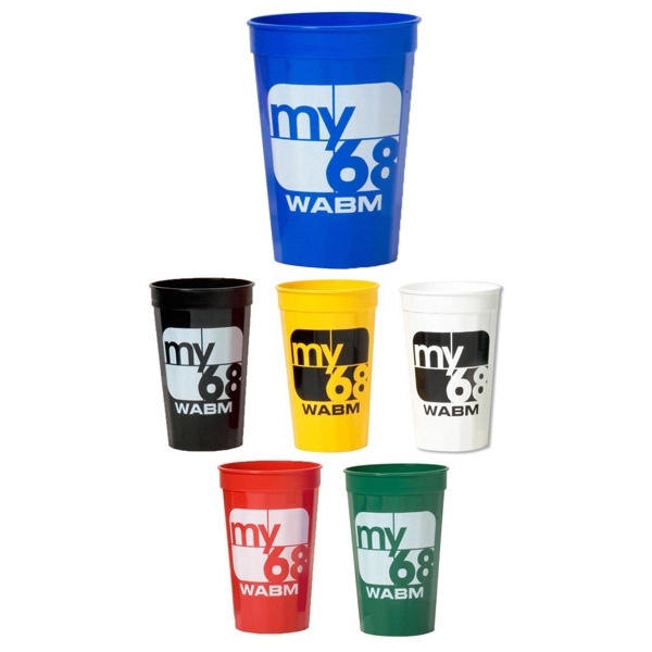 22 oz Fluted Screen Printed Stadium Cup - 22 oz Fluted Screen Printed Stadium Cup - Image 1 of 1