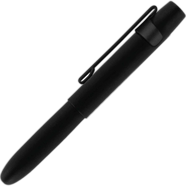 Flat Top Matte Black with Clip Pen