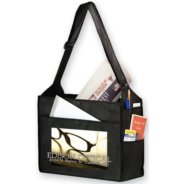 Essential Non-Woven Pocket Tote in CMYK - Color Evolution - Essential Non-Woven Pocket Tote in CMYK - Color Evolution - Image 0 of 4