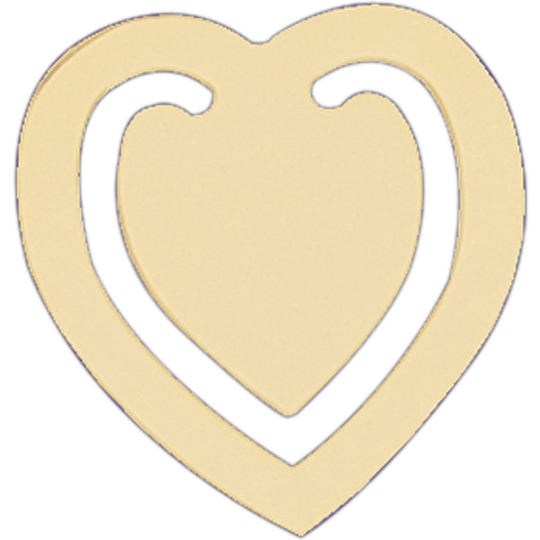 Brass heart shaped bookmarker