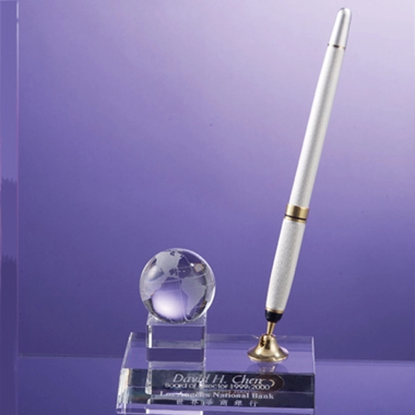 Globe pen set crystal