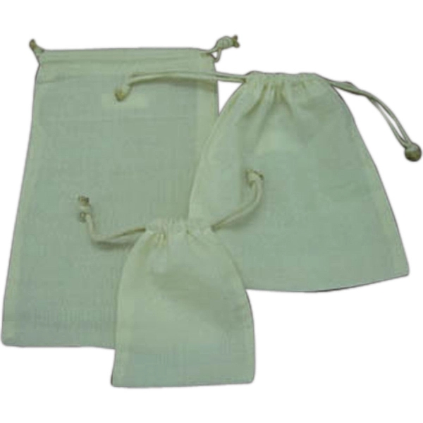 Eco Friendly Cotton Muslin Drawstring Bags