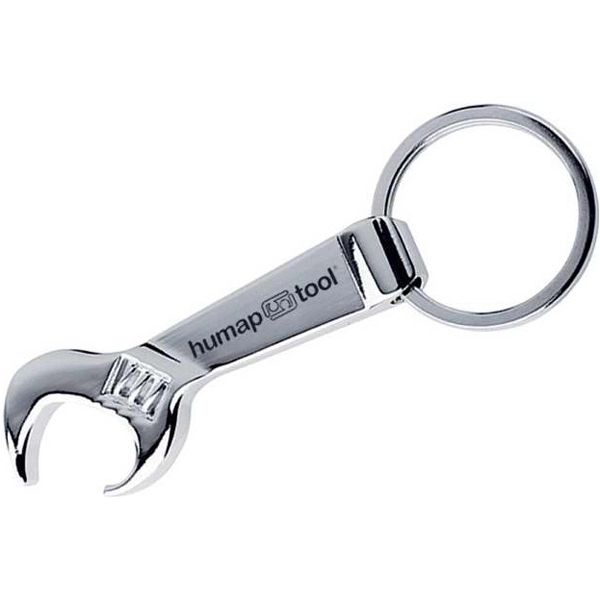 Metal wrench bottle opener key chain