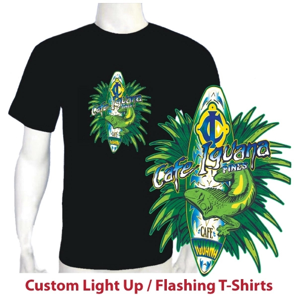 Custom Light Up Flashing T-Shirt, Sound Activated - Custom Light Up Flashing T-Shirt, Sound Activated - Image 0 of 0