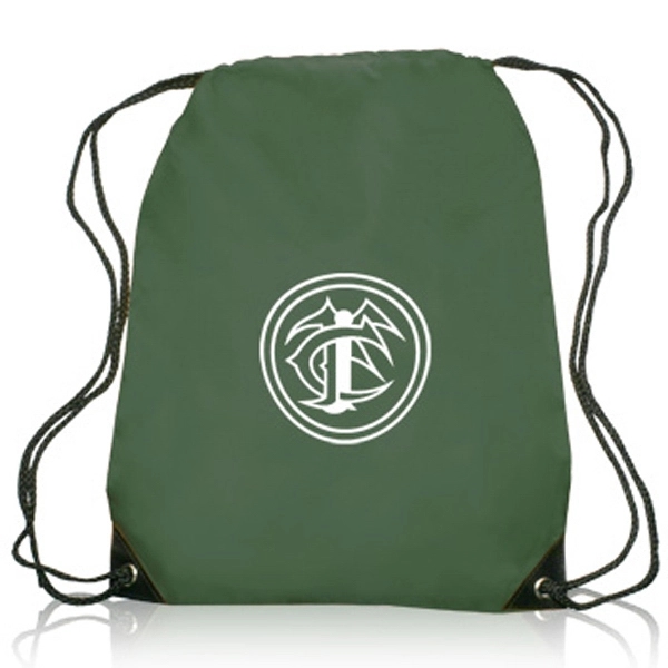 Black Trim Drawstring Backpack - Black Trim Drawstring Backpack - Image 4 of 17