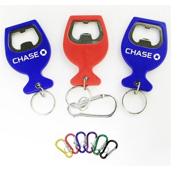 Wine cup shape bottle opener  key chain - Wine cup shape bottle opener  key chain - Image 0 of 4