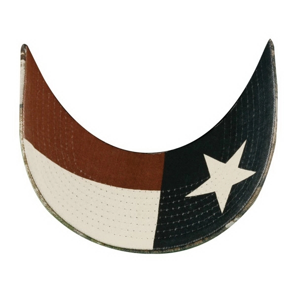 Mesh Back Cap with Flag Print Undervisor
