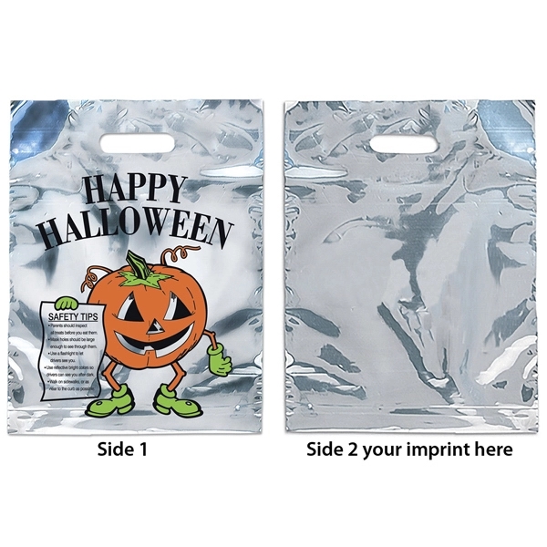 Pumpkin Silver Reflective Halloween Bag - Flexo Ink Print